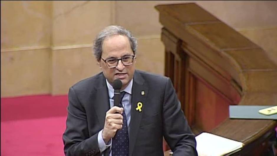 Torra pide al PP catalán que rechace las "gravísimas" expresiones de Casado acusándole de buscar "un derramamiento de sangre" y "una guerra civil"