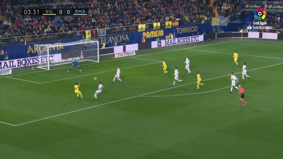 Gol de Cazorla (1-0) en el Villarreal 2-2 Real Madrid