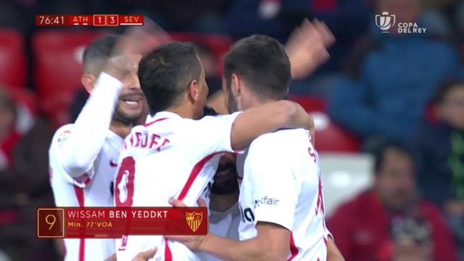 Gol de Ben Yedder (1-3) en el Athletic 1-3 Sevilla