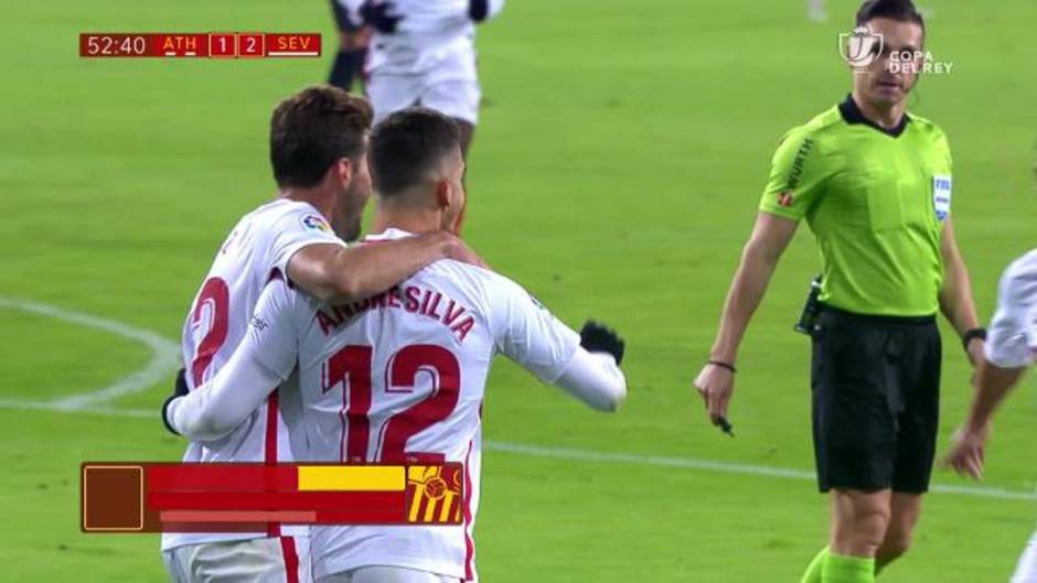 Gol de André Silva (1-2) en el Athletic 1-3 Sevilla