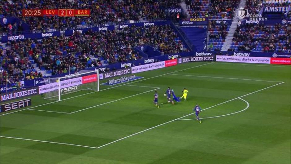 Copa del Rey (octavos de final): Resumen y goles del Levante UD 2-1 FC Barcelona