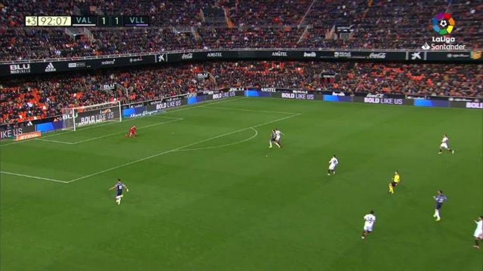 Polémica en el añadido del Valencia 1-1 Valladolid