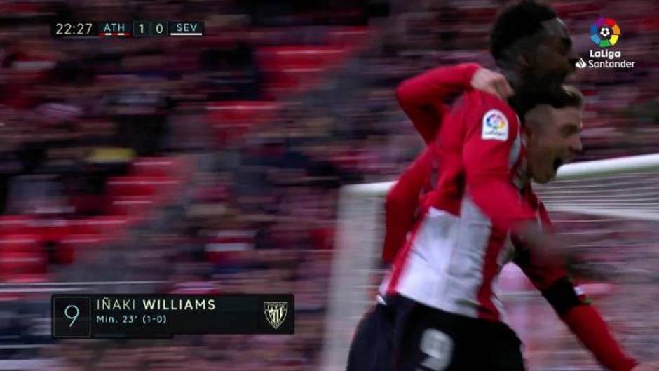 Gol de Williams (1-0) en el Athletic 2 - 0 Sevilla