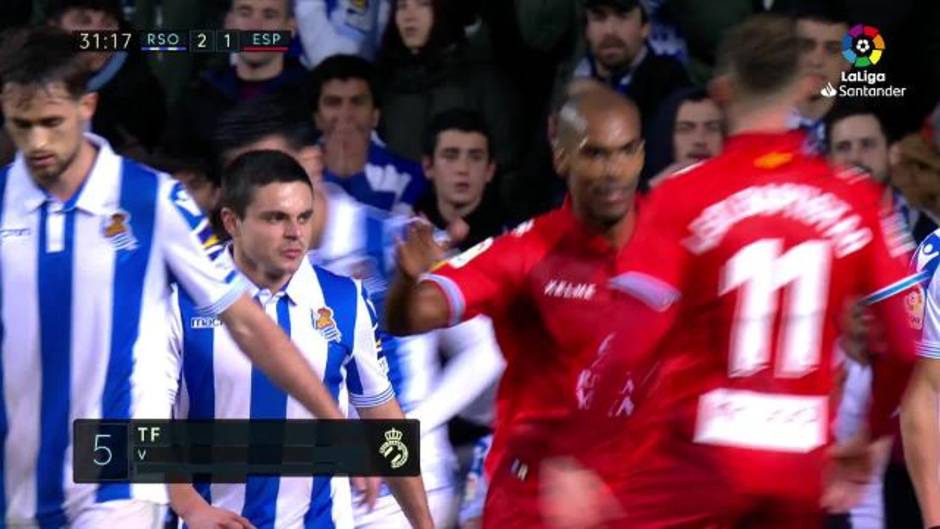 LaLiga (J19): Naldo recorta distancias en el Real Sociedad 3 - 2 Espanyol