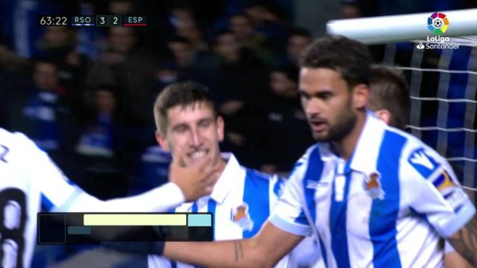 LaLiga (J19): Segundo gol de Willian José en el Real Sociedad 3 - 2 Espanyol