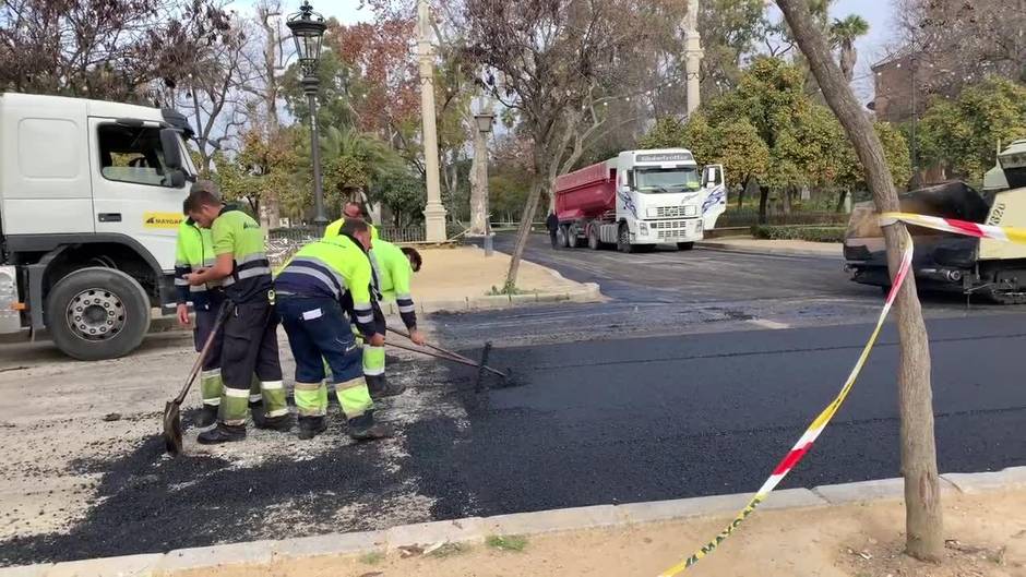 Inversiones en el Parque María Luisa de Sevilla para la mejora de accesos y pavimento