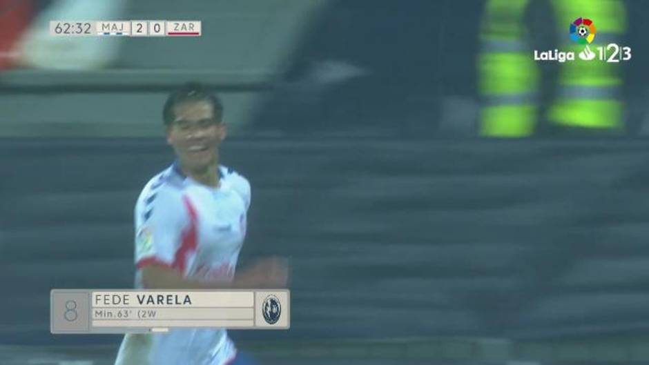 LaLiga 123 (J22): Gol de Fede Varela (2-0) en el Rayo Majadahonda 2-2 Real Zaragoza