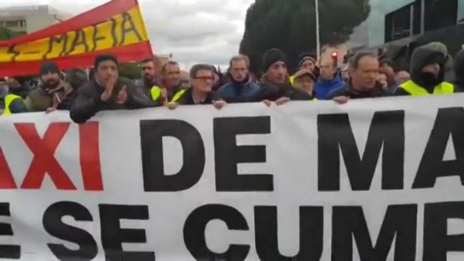 Movilizaciones de taxistas en Madrid