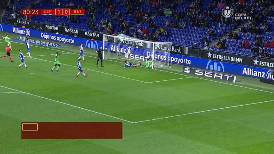Gol de Sanabria (1-1) en el Espanyol 1-1 Betis de la Copa