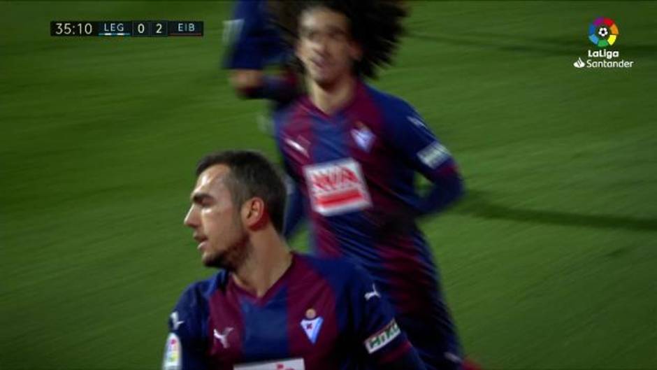 Gol de Jordán (0-2) en el Leganés2-2 Eibar