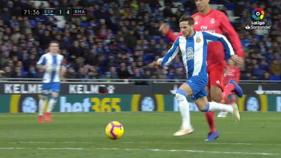 La expulsión de Varane ante el Espanyol