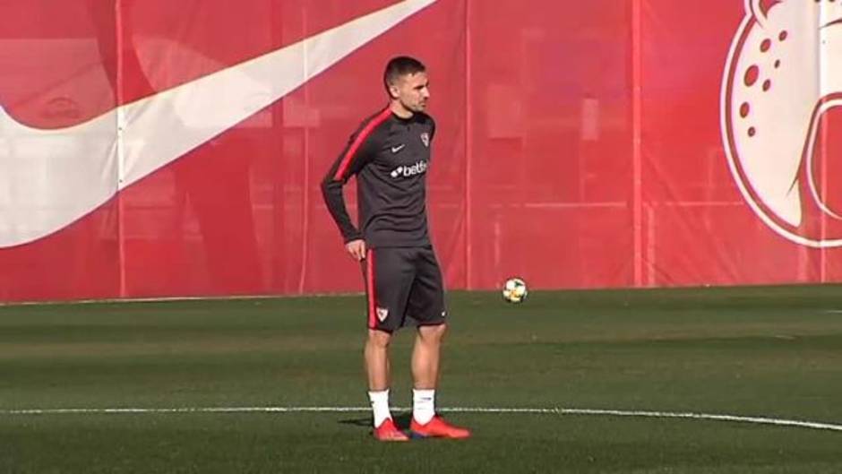 Primer entrenamiento de Marko Rog con el Sevilla