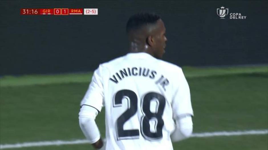 Así ha sido la actuación de Vinicius en el Girona 1-3 Real Madrid