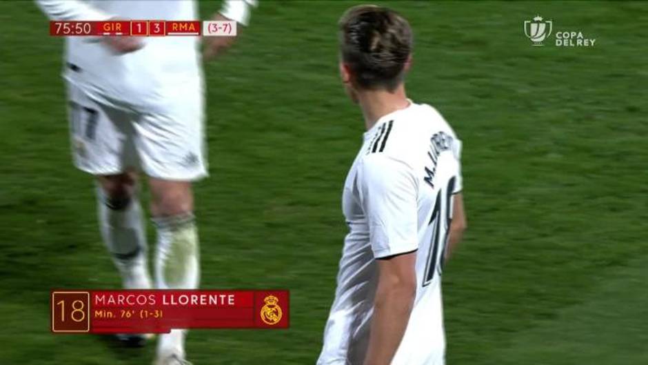 Gol de Marcos Llorente (1-3) en el Girona 1-3 Real Madrid