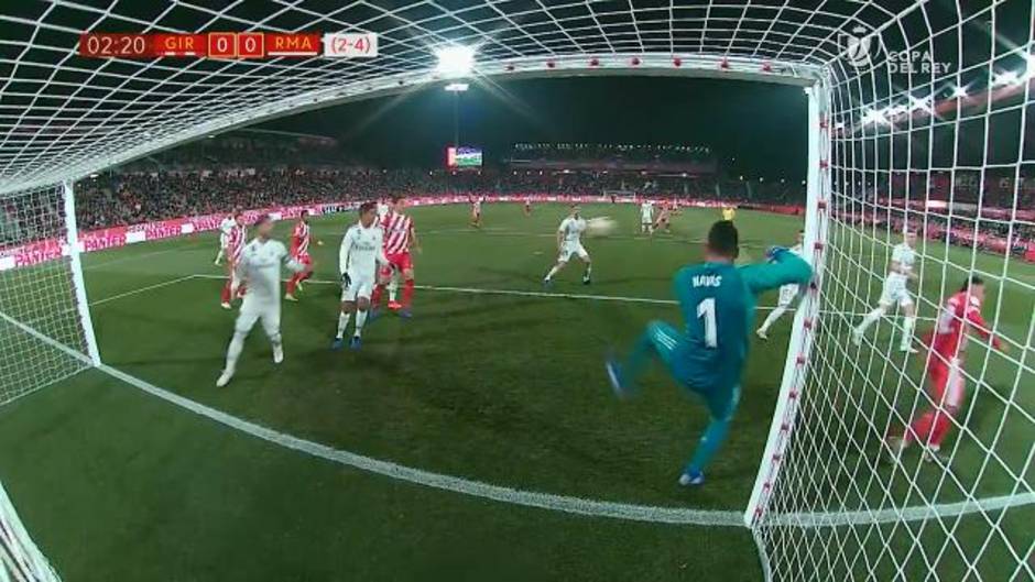 El precioso lanzamiento de falta de Granell en el Girona 1-3 Real Madrid