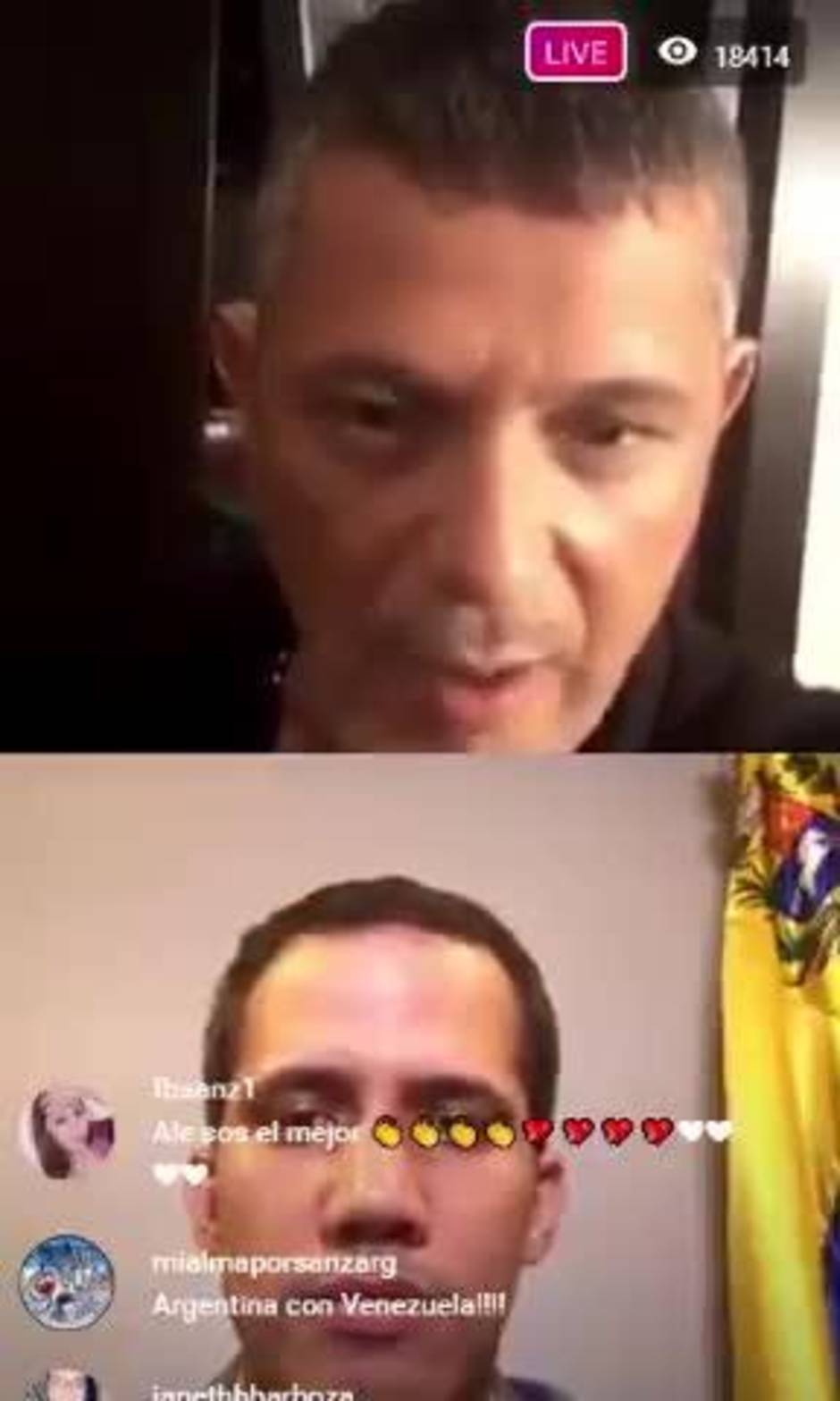 Alejandro Sanz y Juan Guaidó charlan por Instagram