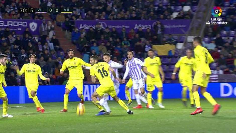 LaLiga Santander (J23) Posible penalti en el Real Valladolid 0 - 0 Villarreal