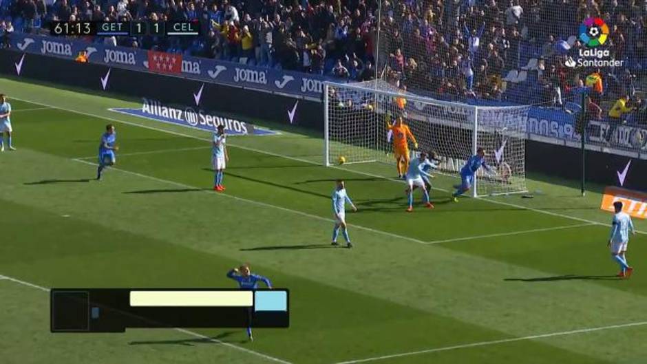 Gol de Jorge Molina (2-1) en el Getafe 3-1 Celta