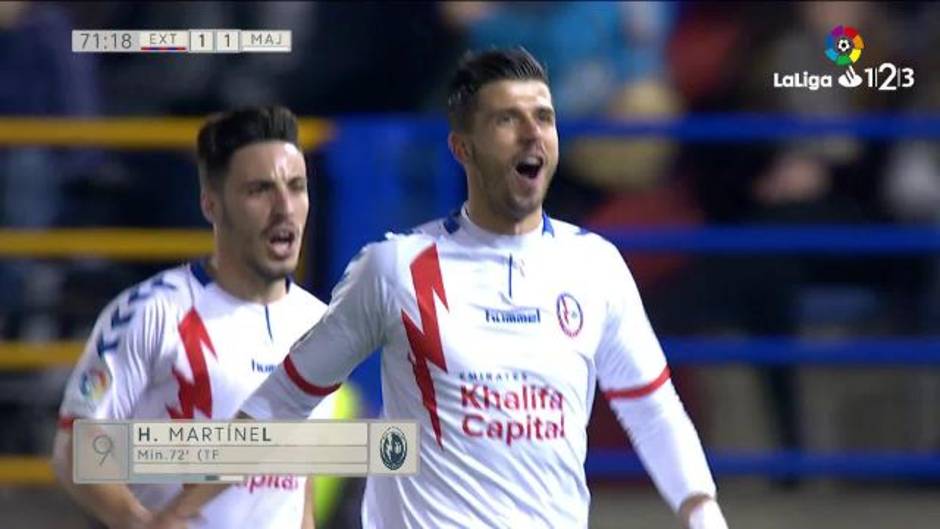 LaLiga 123 (J25) Gol de Héctor Hernández (1-1) en el Extremadura UD 1- 1 Rayo Majadahonda