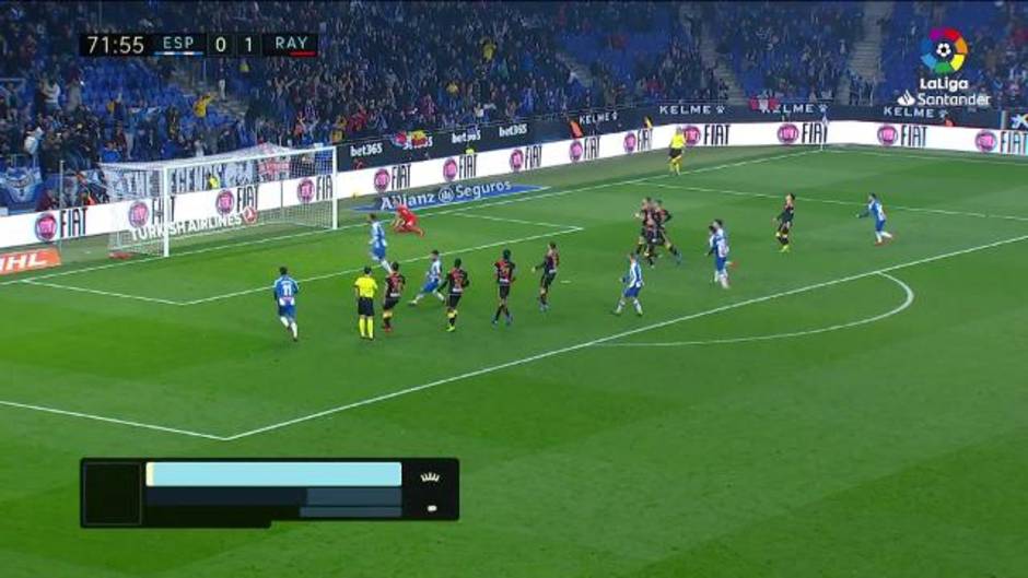 Gol de Borja Iglesias (1-1) en el Espanyol 2-1 Rayo Vallecano