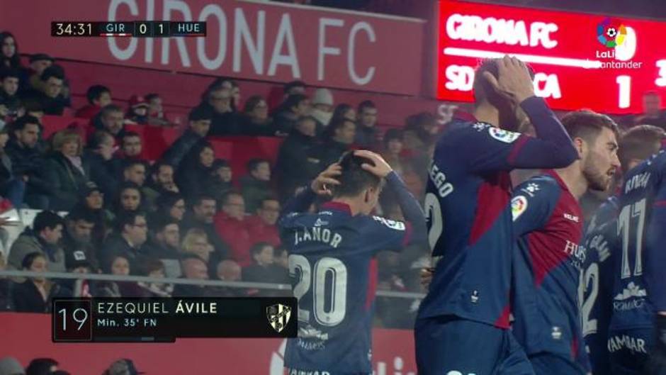 LaLiga Santander (J23). Gol de Ezequiel Ávila (0-1)