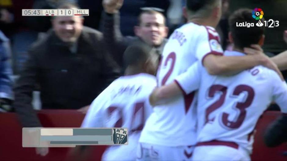 LaLiga123 (J25): Gol de Jérémie Bela (1-0) en el Albacete 2-0 Mallorca