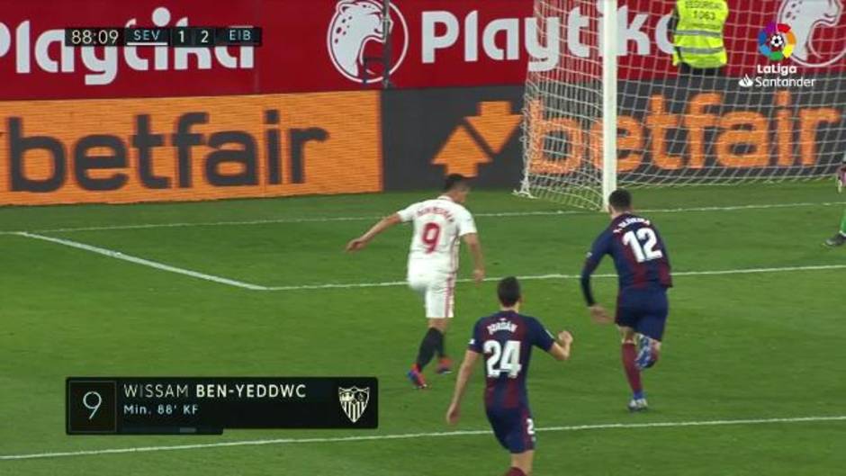 LaLiga (J23): el gol de Ben Yedder (1-2) en el Sevilla 2-2 Eibar