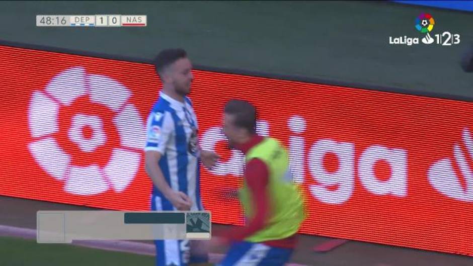 Gol de Edu Expósito en el Deportivo 1-1 Nástic