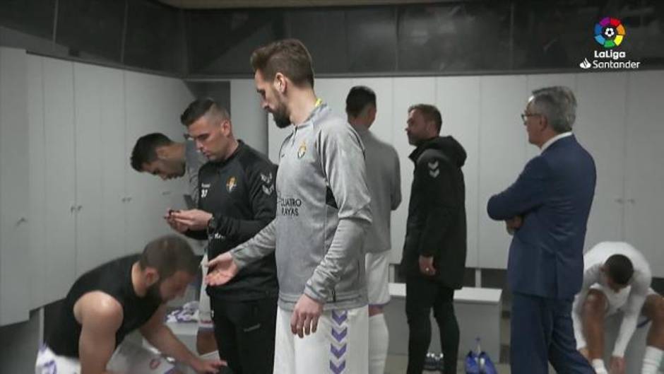 Vestuario del Valladolid en el Barcelona 1-0 Valladolid