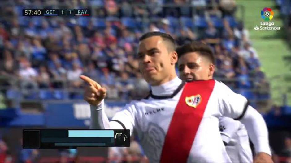 Gol de Raúl de Tomás (1-1) en el Getafe 2-1 Rayo Vallecano