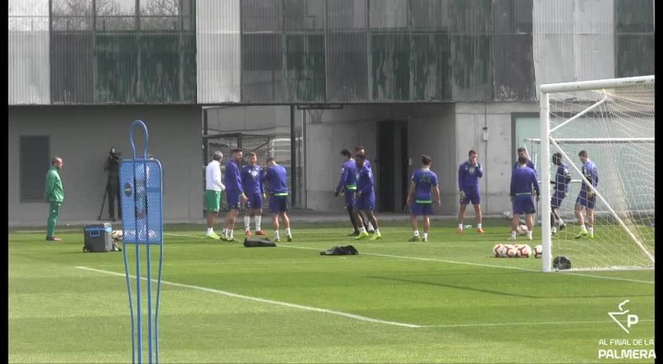 El entrenamiento del Real Betis tras la eliminación en la Copa del Rey ante el Valencia