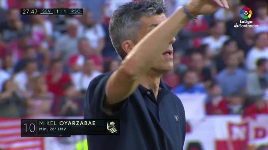 Gol de Oyarzabal (1-1) en el Sevilla 5 - 2 Real Sociedad