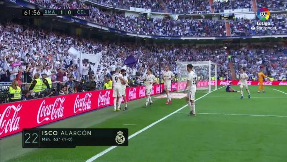 Gol de Isco (1-0) en el Real Madrid 2-0 Celta