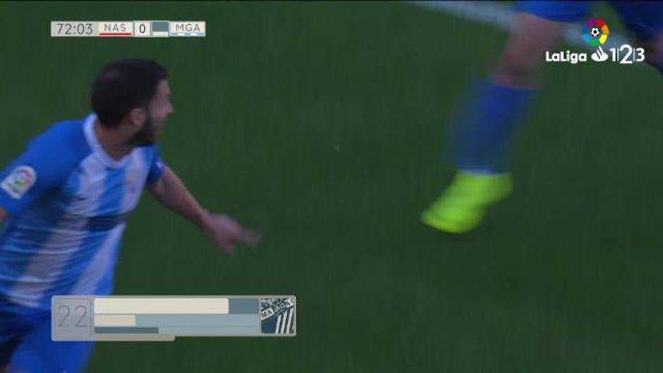 Gol de Pacheco (0-1) en el Gimnástic 0-1 Málaga