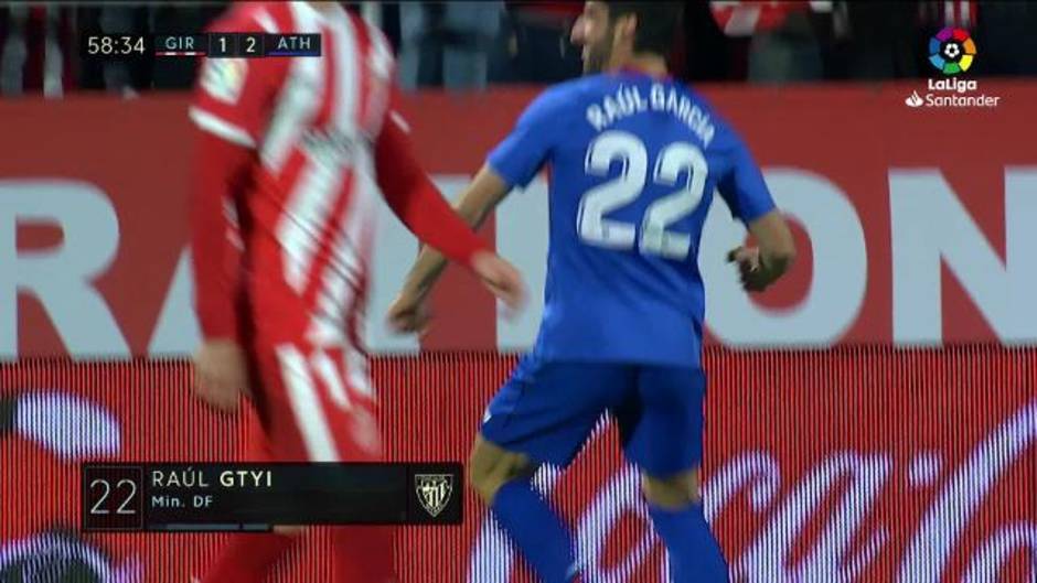 Gol de Raúl García (1-2) en el Girona 1 - Athletic 2