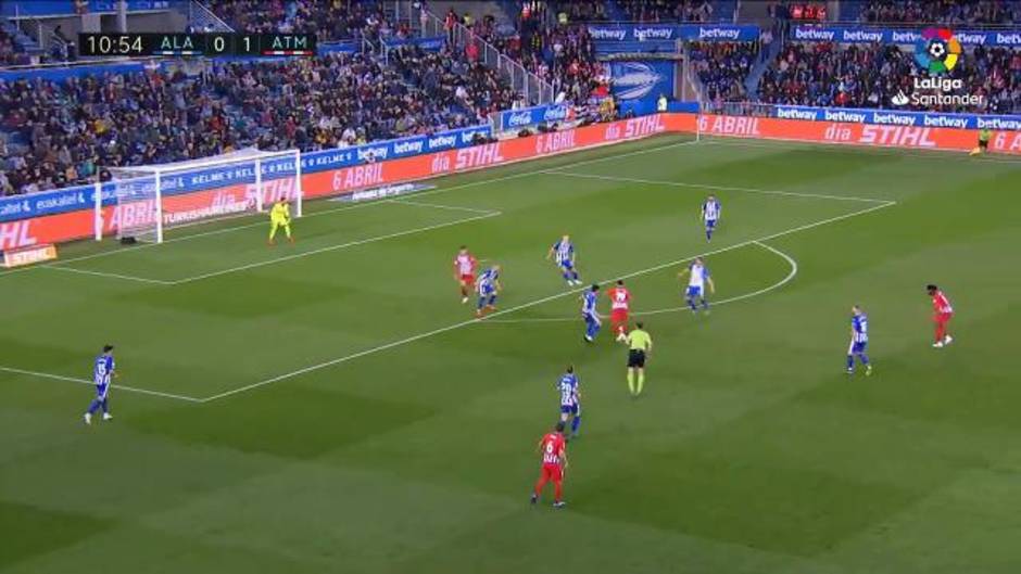 Gol de Diego Costa (0-2) en el Alavés 0-4 Atlético