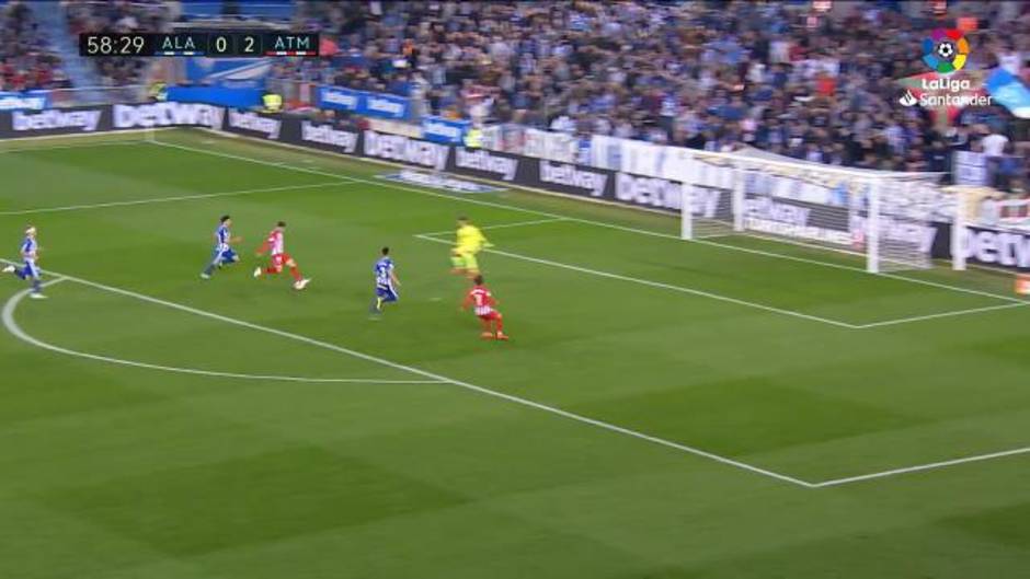 Gol de Morata (0-3) en el Alavés 0-4 Atlético