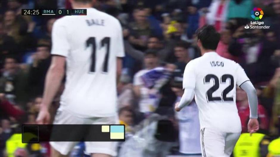 Gol de Isco (1-1) en el Real Madrid 3-2 Huesca