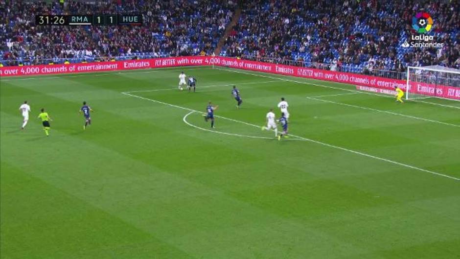 Pase de Luca Zidane en el Real Madrid 3-2 Huesca