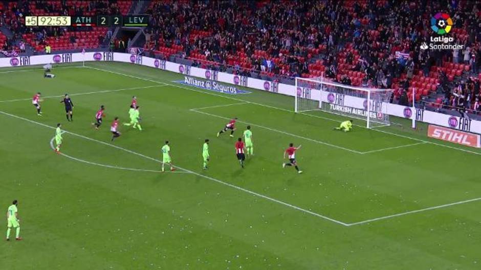 Muniain marca de penalti (3-2) en el Athletic (3-2) Levante