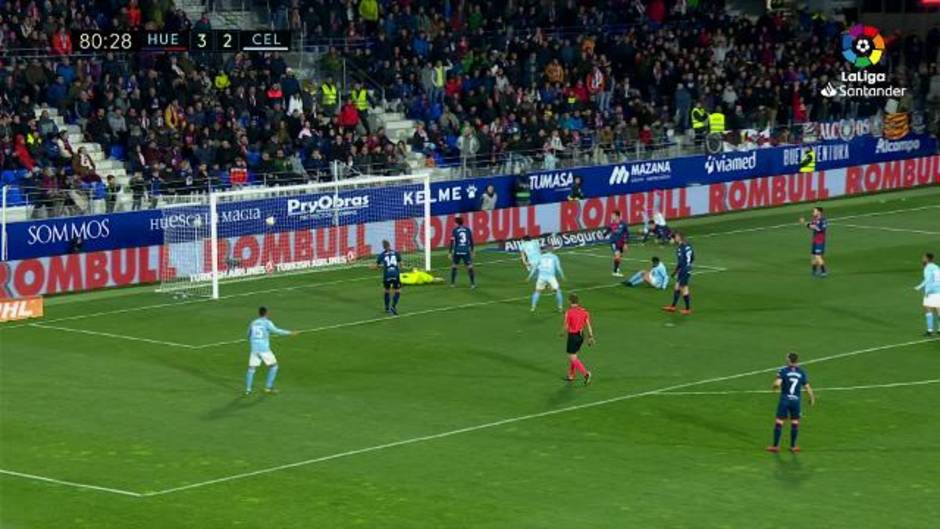 Gol de Boudebouz (3-3) en el Huesca 3-3 Celta