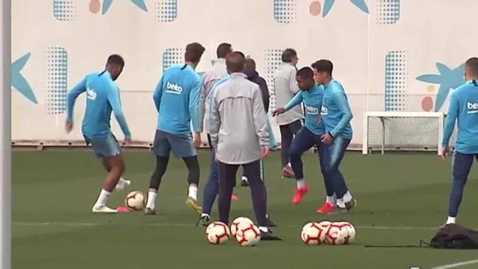 El FC Barcelona realiza el último entrenamiento para enfrentarse al Atlético de Madrid