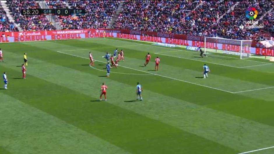 Gol de Sergi Darder (0-1) en el Girona 1-2 Espanyol