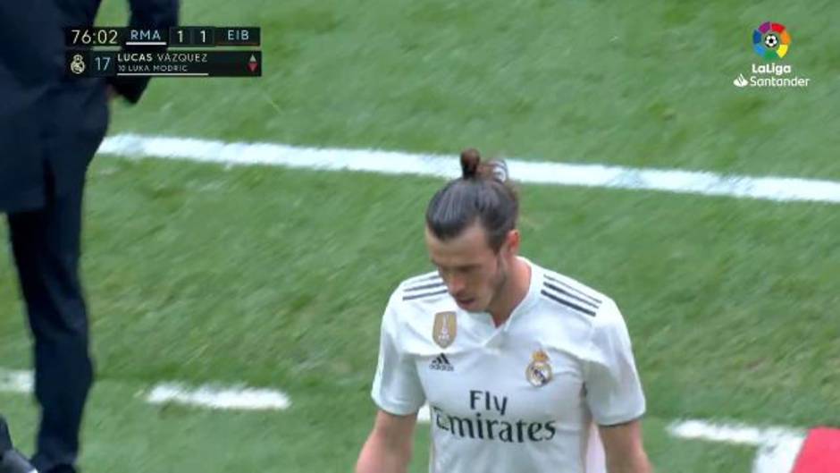 Bale no acabó el partido