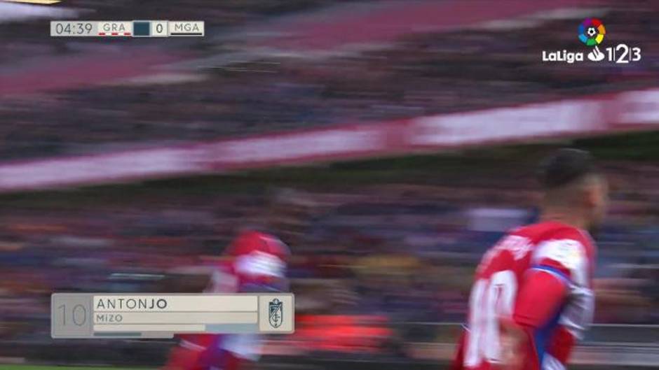 Gol de Puertas (1-0) en el Granada CF 1-0 Málaga CF