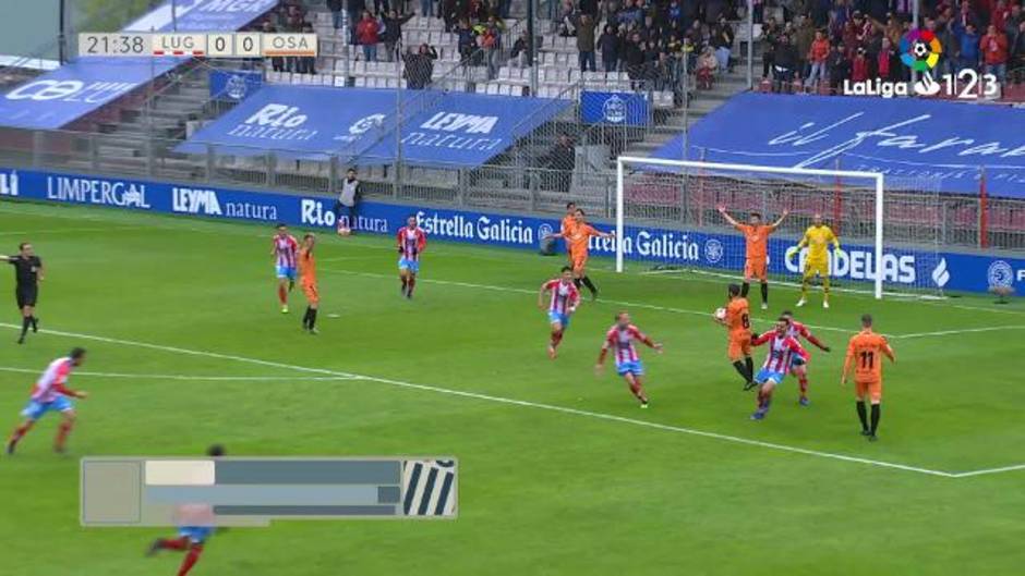 Gol de Cristian Herrera (1-0) en el Lugo 2-2 Osasuna