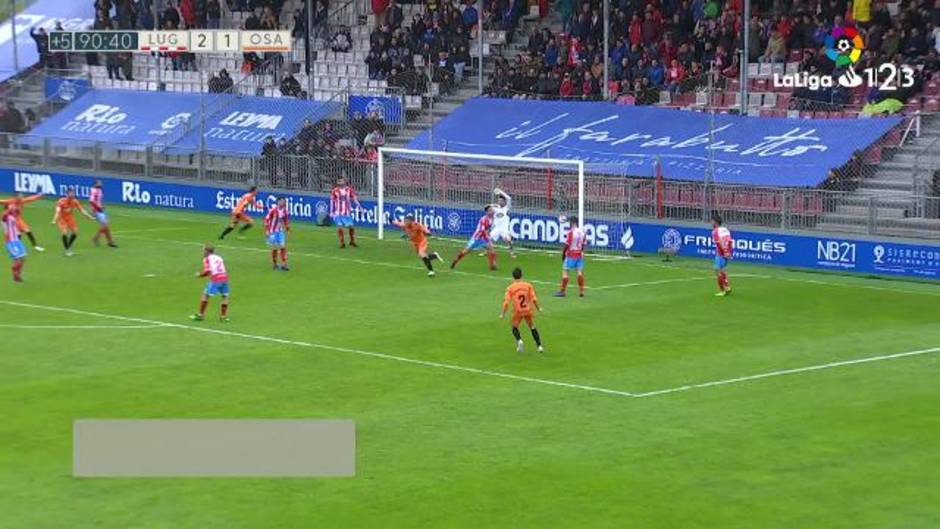 Gol de Xisco Jiménez (2-2) en el Lugo 2-2 Osasuna