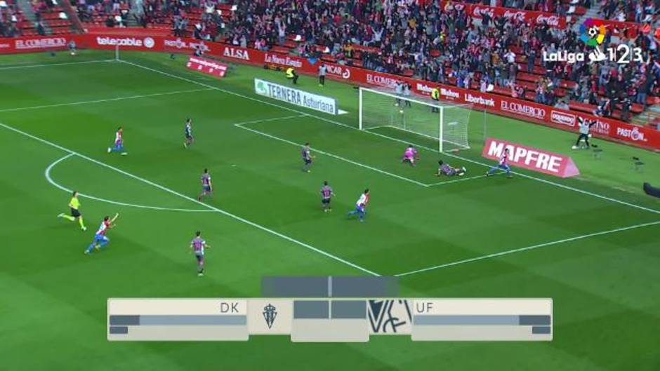 Gol de Djurdjevic (1-0) en el Sporting 1-0 Granada