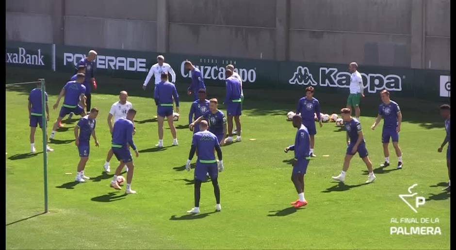 Entrenamiento del Betis previo al derbi