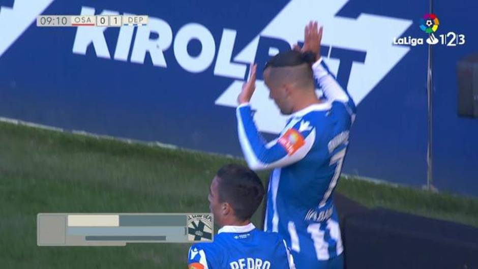 Gol de Quique (0-1) en el Osasuna 2-1 Deportivo